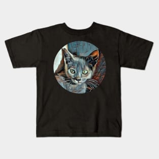 Curious floppy cat Kids T-Shirt